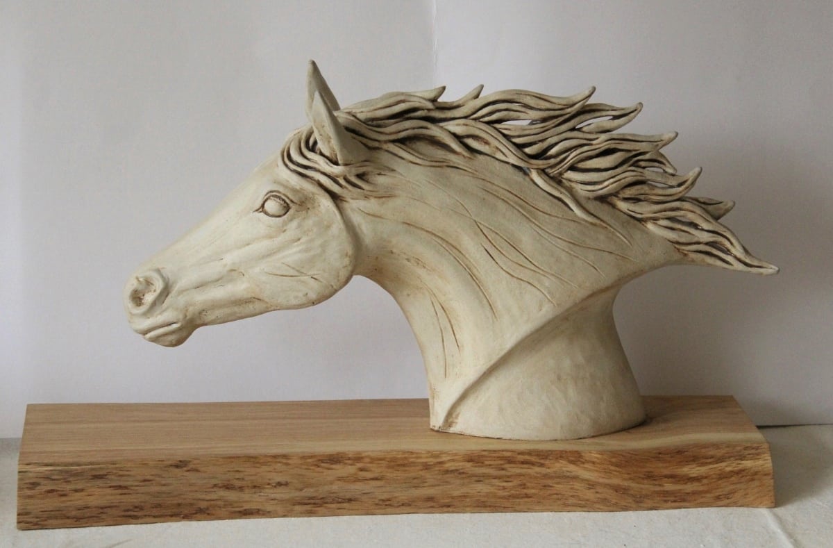 White Horse Head Pippa Hill Animal Sculpture