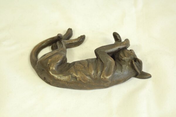 bronze resin Dog paw over eye 14 x 4cm
