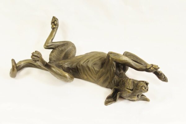 bronze resin Rolling Dog, medium