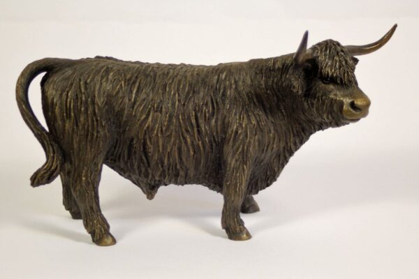 bronze resin Highland Bull sculpture