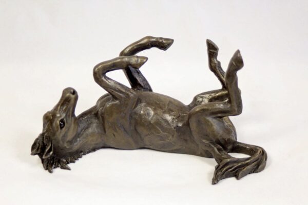 bronze resin Horse rolling on its back