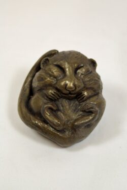 bronze resin Dormouse asleep