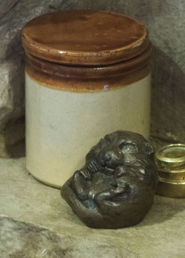 bronze resin Dormouse asleep