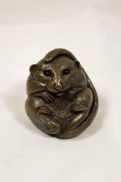 bronze resin Dormouse with open eyes