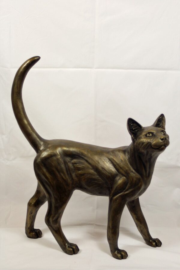 bronze resin Happy Cat