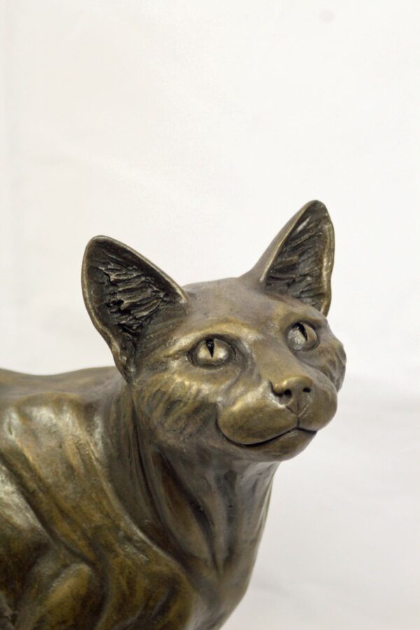 bronze resin Happy Cat