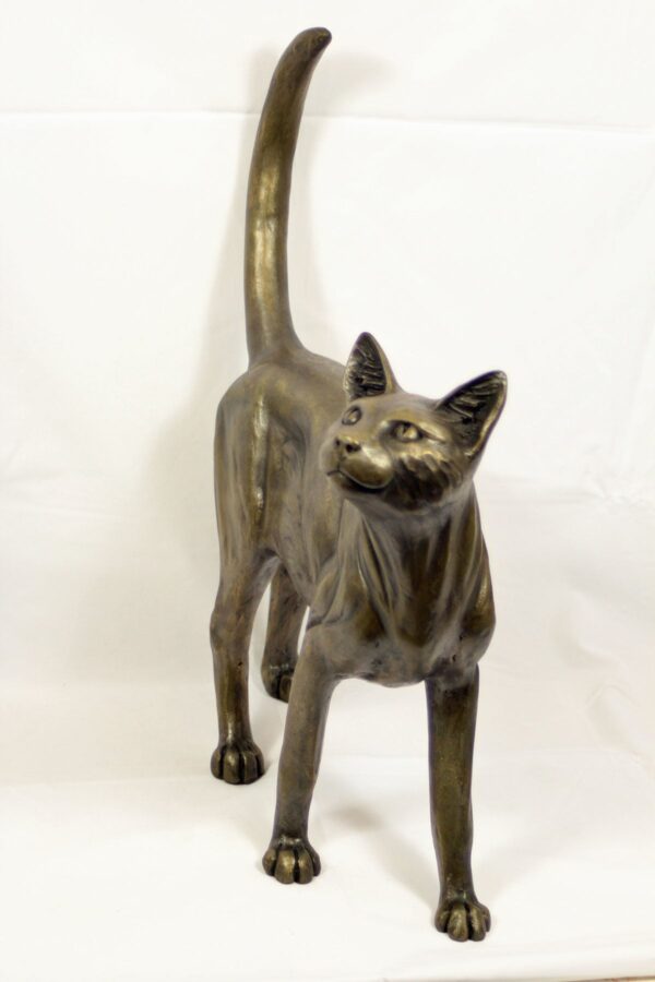 bronze resin Happy Cat