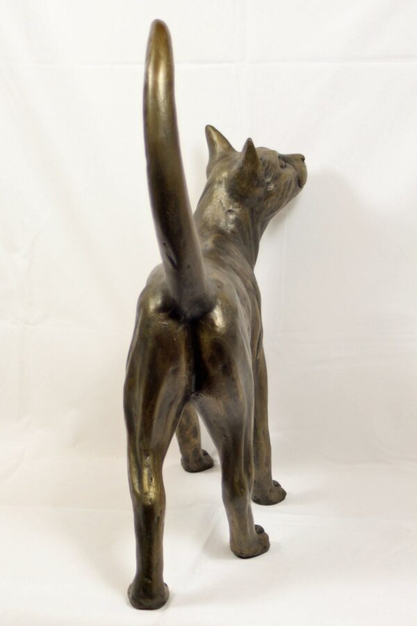 bronze resin Happy Cat