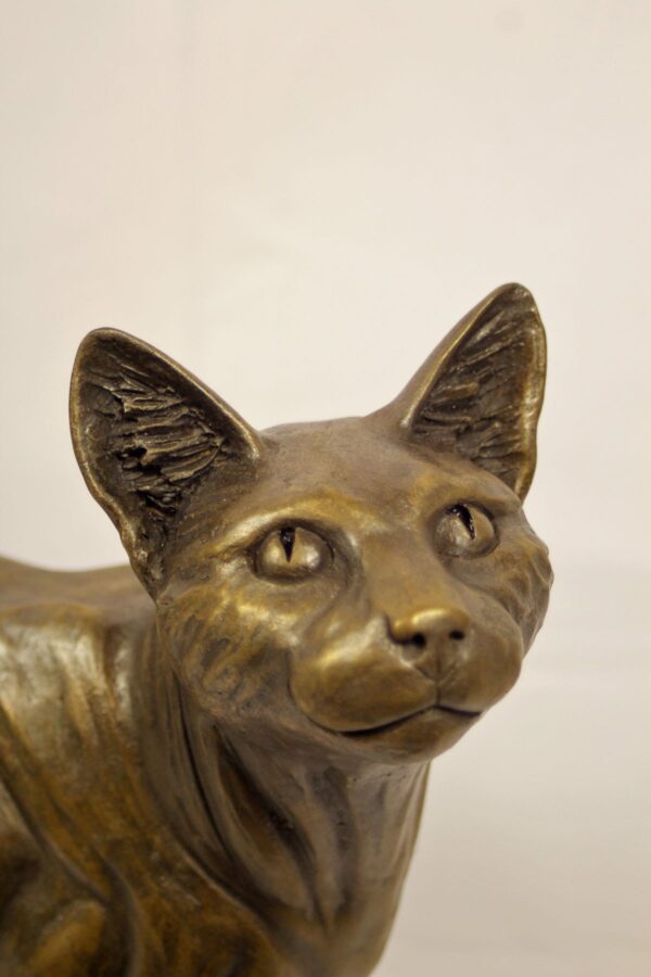 bronze resin Happy Cat