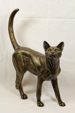 bronze resin Happy Cat