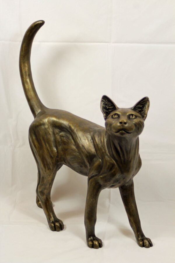 bronze resin Happy Cat
