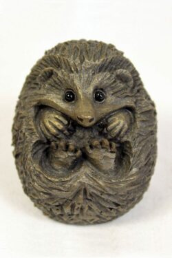 bronze resin Curled Hedgehog, small
