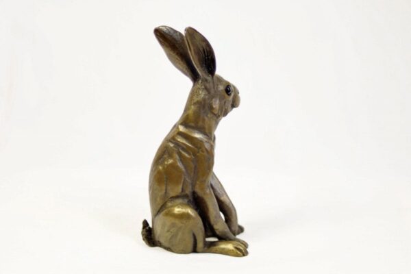 bronze resin Hare Sitting Upright